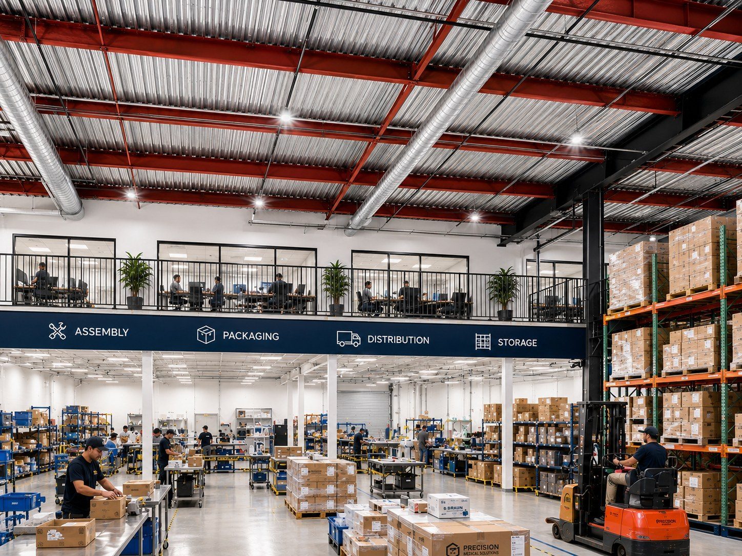 Conceptual rendering of light industrial and distribution use in Suite E and F.